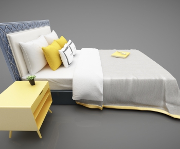 Modern Double Bed-ID:210377529