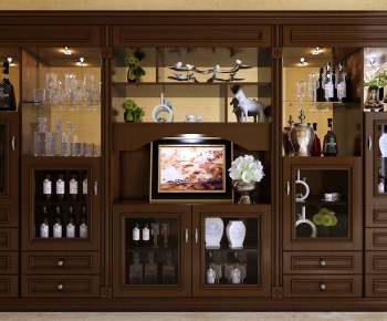 Simple European Style Wine Cabinet-ID:237563952