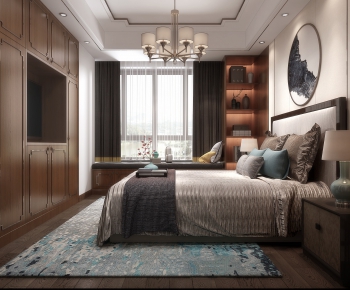 New Chinese Style Bedroom-ID:747453322