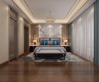 New Chinese Style Bedroom-ID:369405391