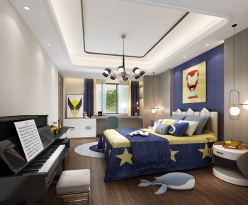 Modern Boy's Room And Son's Room-ID:443779596