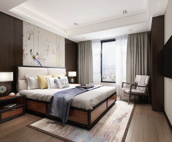 New Chinese Style Bedroom-ID:504978224