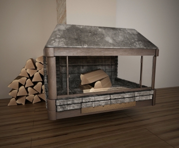 Modern Fireplace-ID:965377827