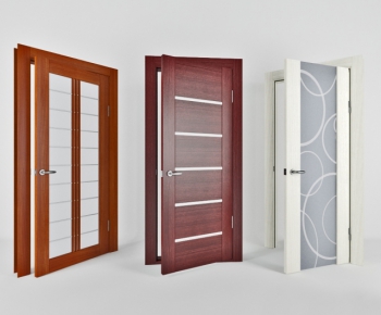 Modern Solid Wood Door-ID:127077474
