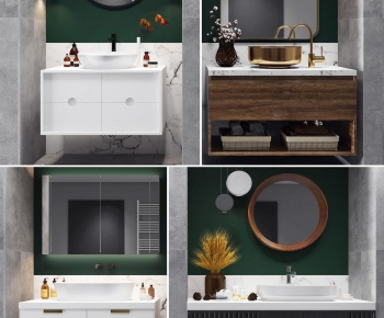 Nordic Style Bathroom Cabinet-ID:640113855