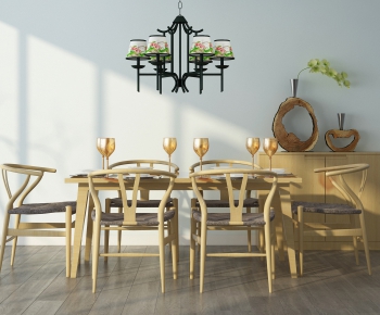 New Chinese Style Dining Table And Chairs-ID:956187118