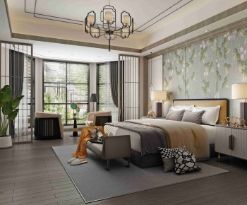 New Chinese Style Bedroom-ID:931551561