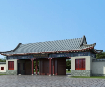 中式古建筑大门-ID:467174386