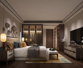 New Chinese Style Bedroom-ID:658261792