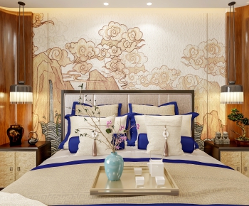 New Chinese Style Bedroom-ID:505013632