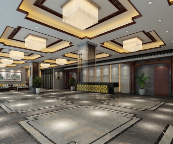 New Chinese Style Lobby Hall-ID:291702197