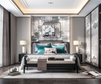 New Chinese Style Bedroom-ID:512964699