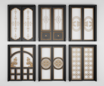 European Style New Classical Style Double Door-ID:881283184