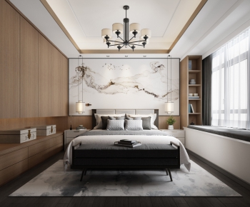 New Chinese Style Bedroom-ID:881163526