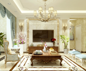European Style A Living Room-ID:999350735