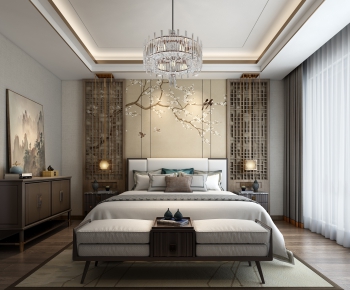 New Chinese Style Bedroom-ID:599914677