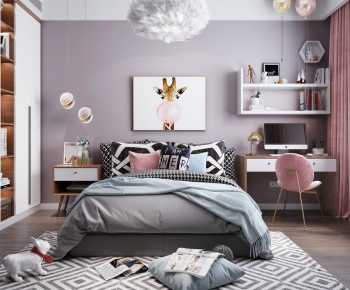 Nordic Style Girl's Room Daughter's Room-ID:891257222