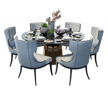 New Chinese Style Dining Table And Chairs-ID:666030327