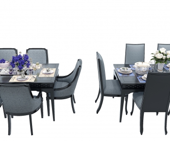 Simple European Style Dining Table And Chairs-ID:263872664