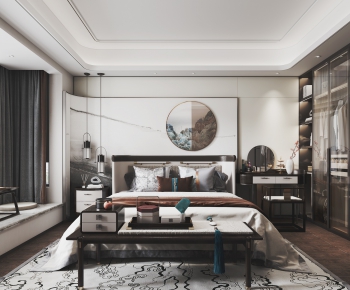 New Chinese Style Bedroom-ID:444345666