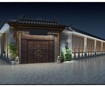 New Chinese Style Facade Element-ID:417776975