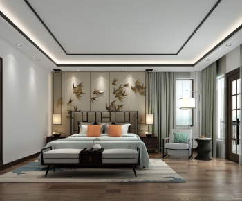 New Chinese Style Bedroom-ID:241691942