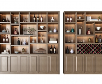 New Chinese Style Wine Cabinet-ID:947894744