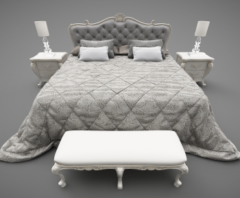 Modern Double Bed-ID:528487283