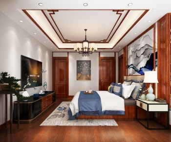 New Chinese Style Bedroom-ID:352297221