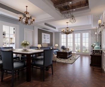 American Style Dining Room-ID:671145759