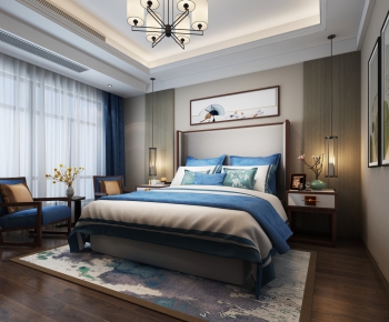 New Chinese Style Bedroom-ID:998332613