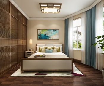 New Chinese Style Bedroom-ID:274295443