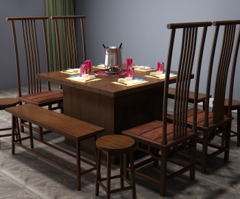 New Chinese Style Dining Table And Chairs-ID:746763212