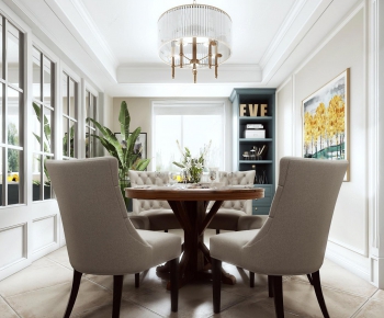 American Style Dining Room-ID:666833824
