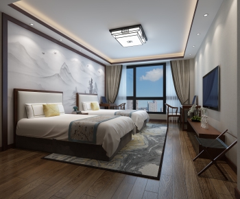 New Chinese Style Bedroom-ID:199039953