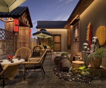 Country Style Courtyard/landscape-ID:627538988