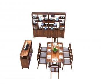 New Chinese Style Dining Table And Chairs-ID:313441539