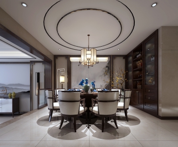 New Chinese Style Dining Room-ID:588346447