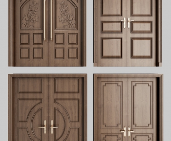 New Chinese Style Double Door-ID:932349622