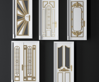 American Style Solid Wood Door-ID:317668972