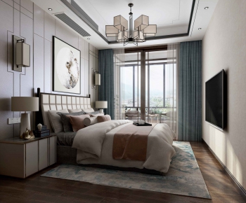 New Chinese Style Bedroom-ID:724171517