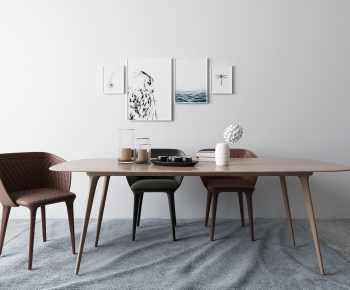 Nordic Style Dining Table And Chairs-ID:440154436