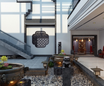 New Chinese Style Courtyard/landscape-ID:141396478
