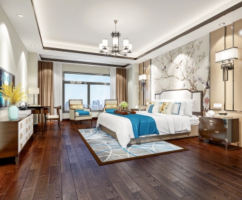 New Chinese Style Bedroom-ID:882267962