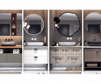 Nordic Style Bathroom Cabinet-ID:937017677