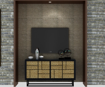 New Chinese Style Side Cabinet/Entrance Cabinet-ID:808789554