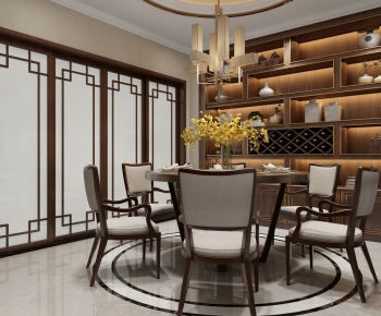 New Chinese Style Dining Room-ID:983803925