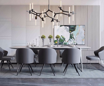 Modern Dining Table And Chairs-ID:152290445