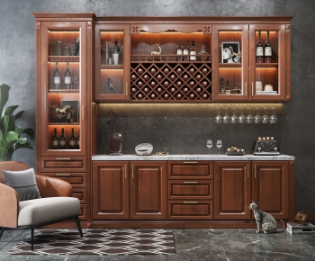 American Style Wine Cabinet-ID:712684162