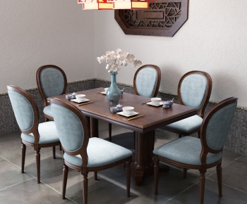 American Style Dining Table And Chairs-ID:618415818
